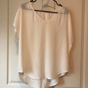 Sheer, Cream Top. Size L